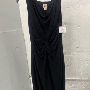 Elegant Black Draped Dress